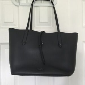 Coach Leather Tote Bag Navy